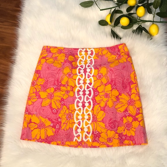 Lilly Pulitzer Dresses & Skirts - Lilly Pulitzer l Floral Elephant Ten Ton Skirt